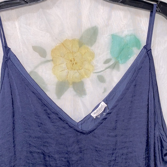 NWT HELLO NITE! 2-TIER NAVY CAMI SZ S SEE MEASUREMENTS - Picture 2 of 9